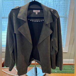 Philosophy Sage Women's Olive light weight Jacket faux leather